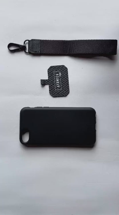 Lanyard de muñeca para celular Negro